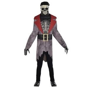 New Amscan Scary Illusion Pirate Halloween Costume kids boys size medium 8-10
